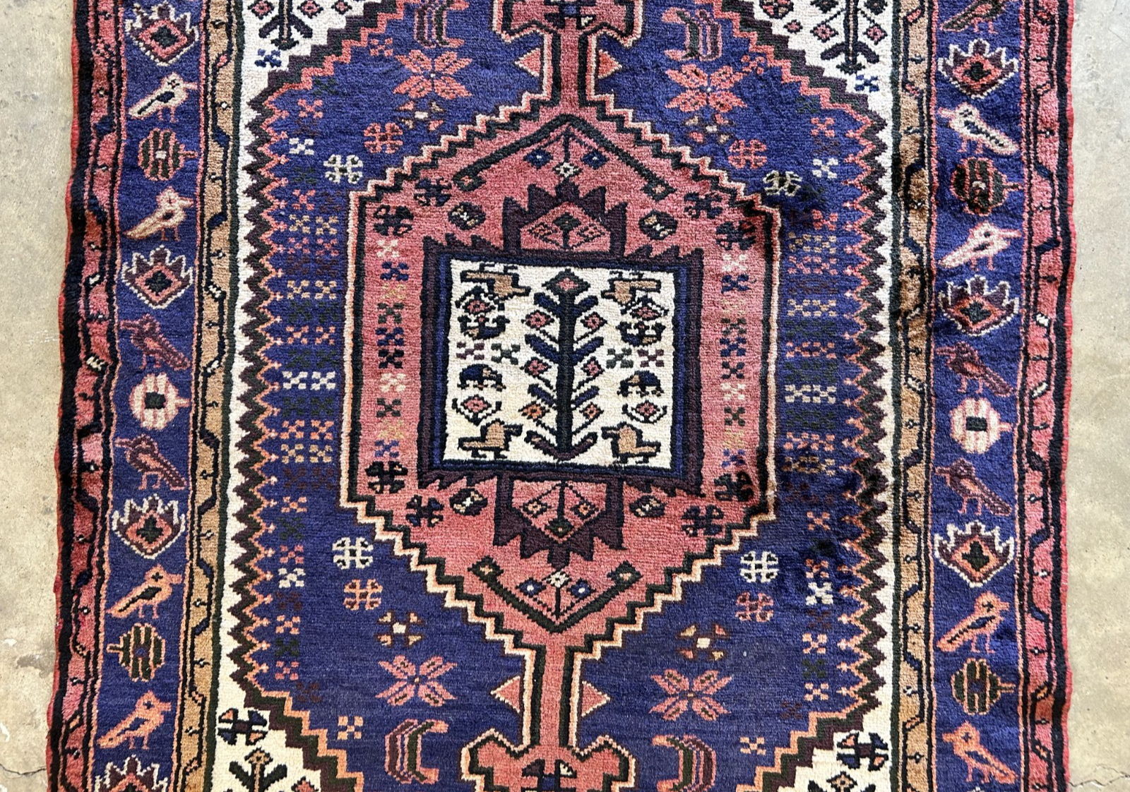 3'4"x5' Hand-Knotted 100% Wool Pile Herize Area Rug - Carpet