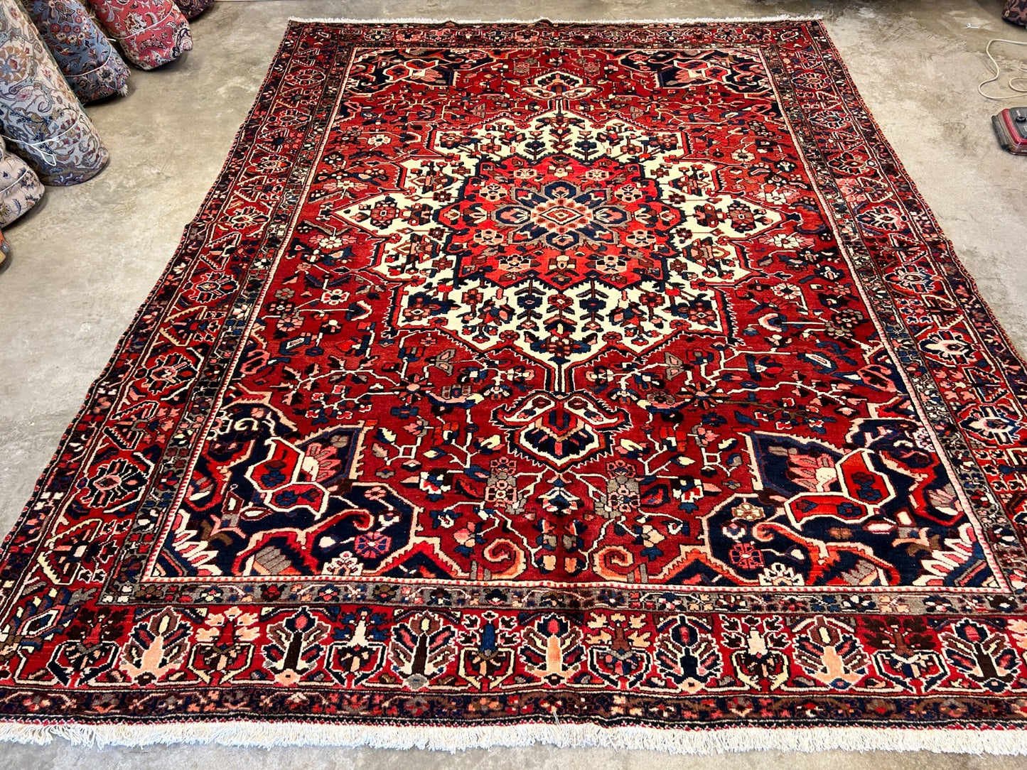 10'2"x13'1" Hand-Knotted 100% Wool Pile Bakhtiarie Rug