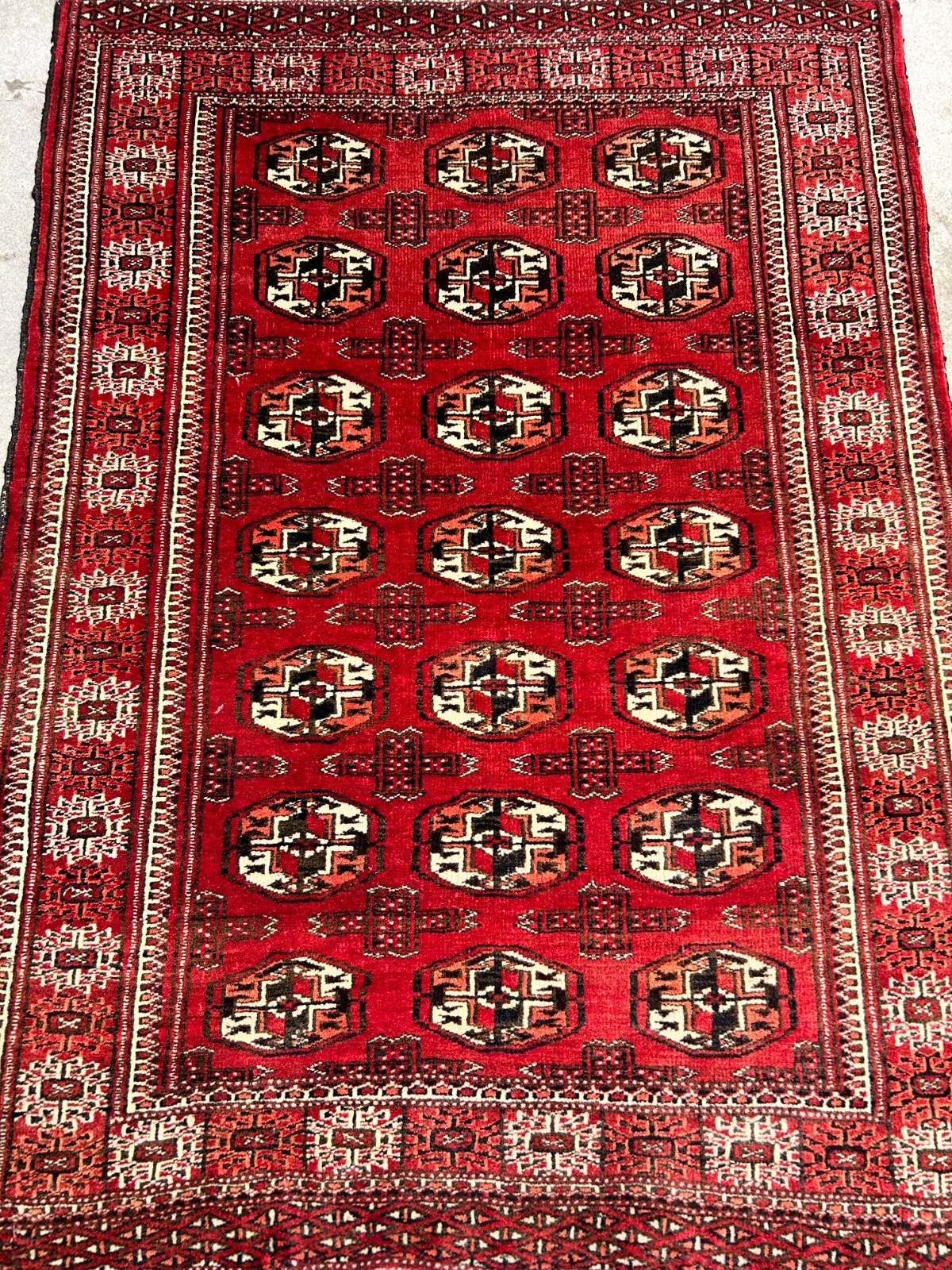 3'x4'2" Hand-Knotted 100% Wool Pile Turkaman Bokhara Rug