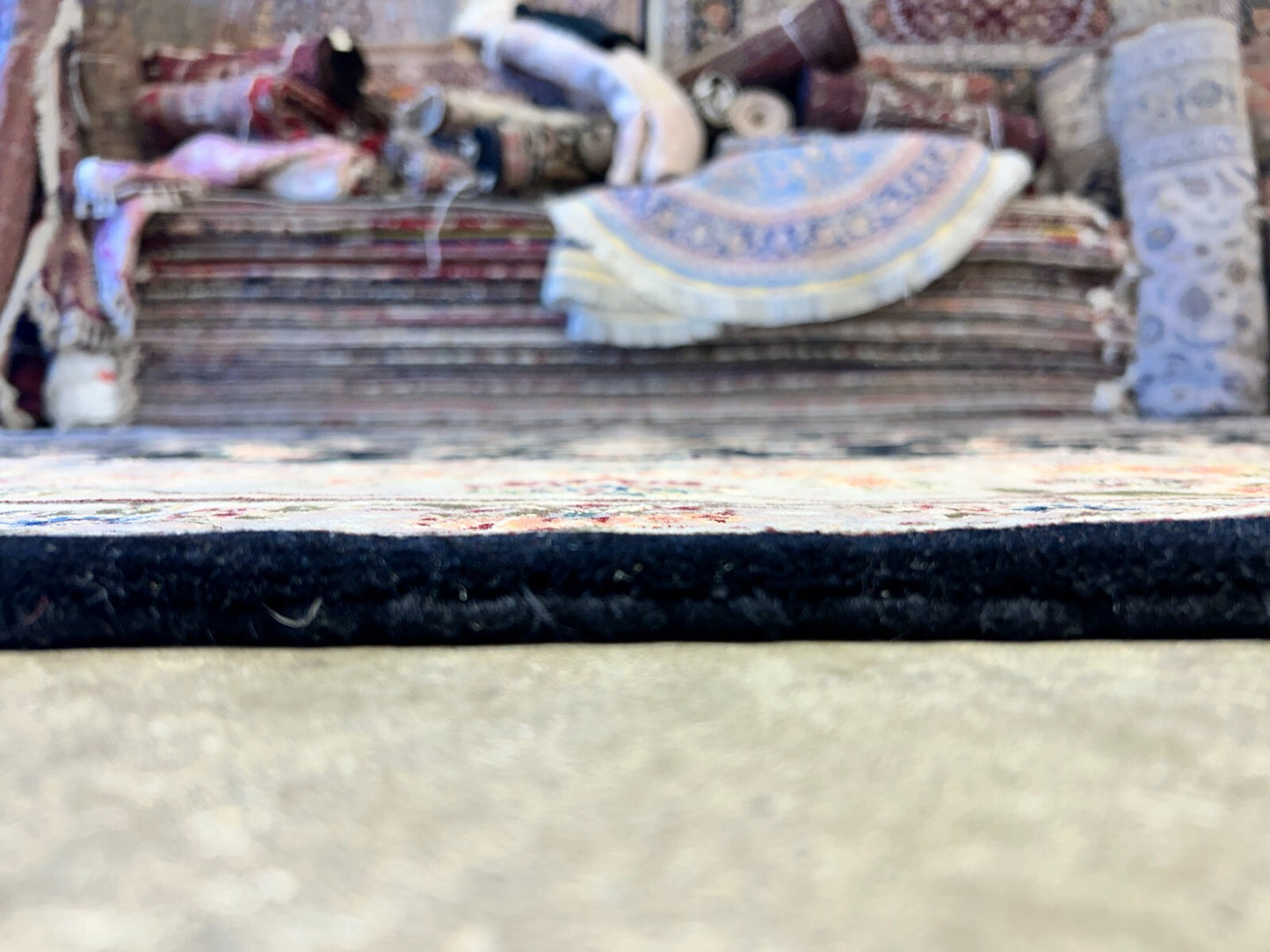 8'9"x11'6" Hand-Knotted Wool & Silk Blend Oriental Rug