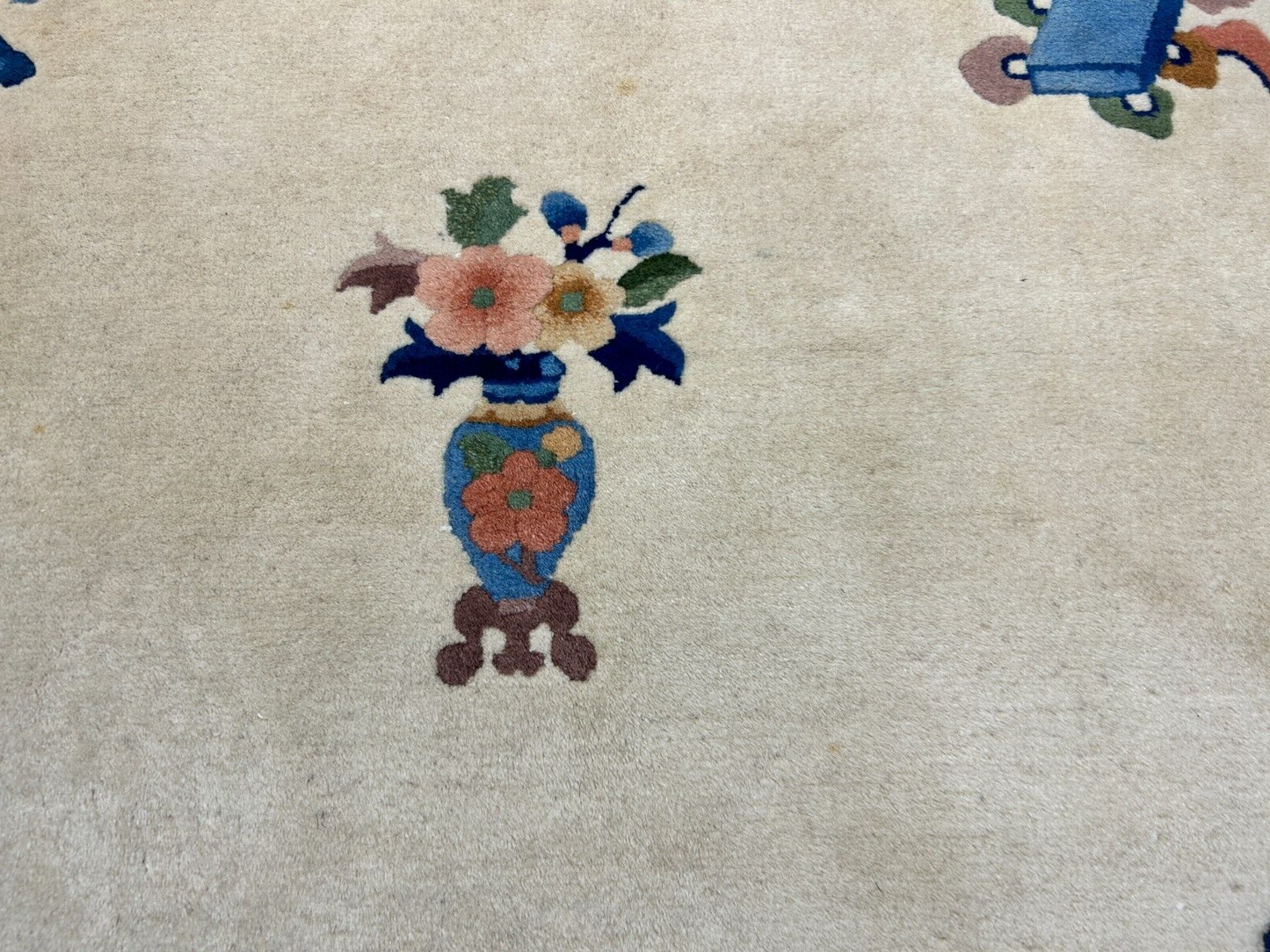 6'x9' Vintage Hand-Knotted Wool Oriental Art Deco Rug - Area Carpet