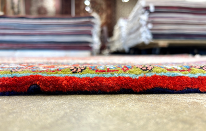 3'9"x5'5" Hand-Knotted 100% Wool Pile Bijare Rug