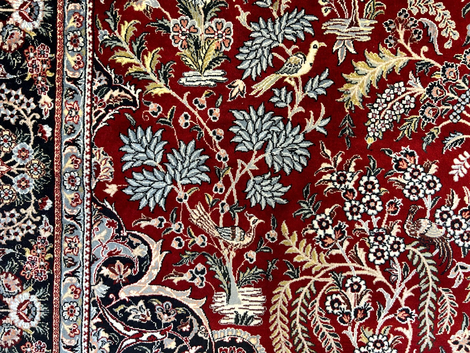 9'1"x12'4" Hand-Knotted 100% Wool Pile Oriental Rug