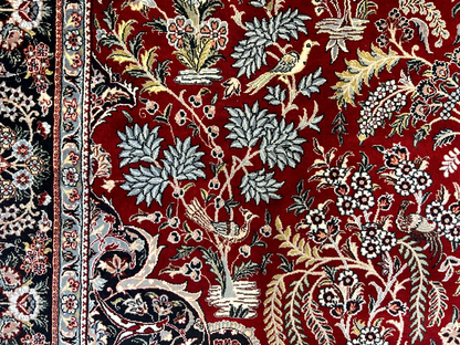 9'1"x12'4" Hand-Knotted 100% Wool Pile Oriental Rug