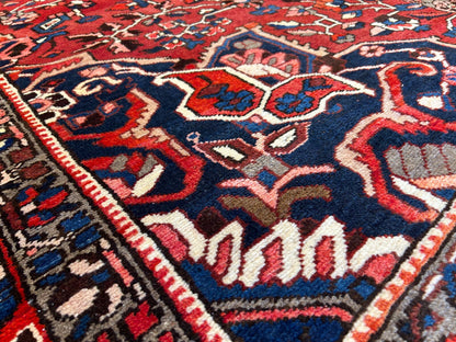 10'2"x13'1" Hand-Knotted 100% Wool Pile Bakhtiarie Rug