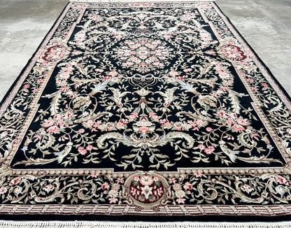 5'6"x8'6'' Hand-Knotted 100% Wool Pile Sino-Persiane Area Rug - Area Carpet