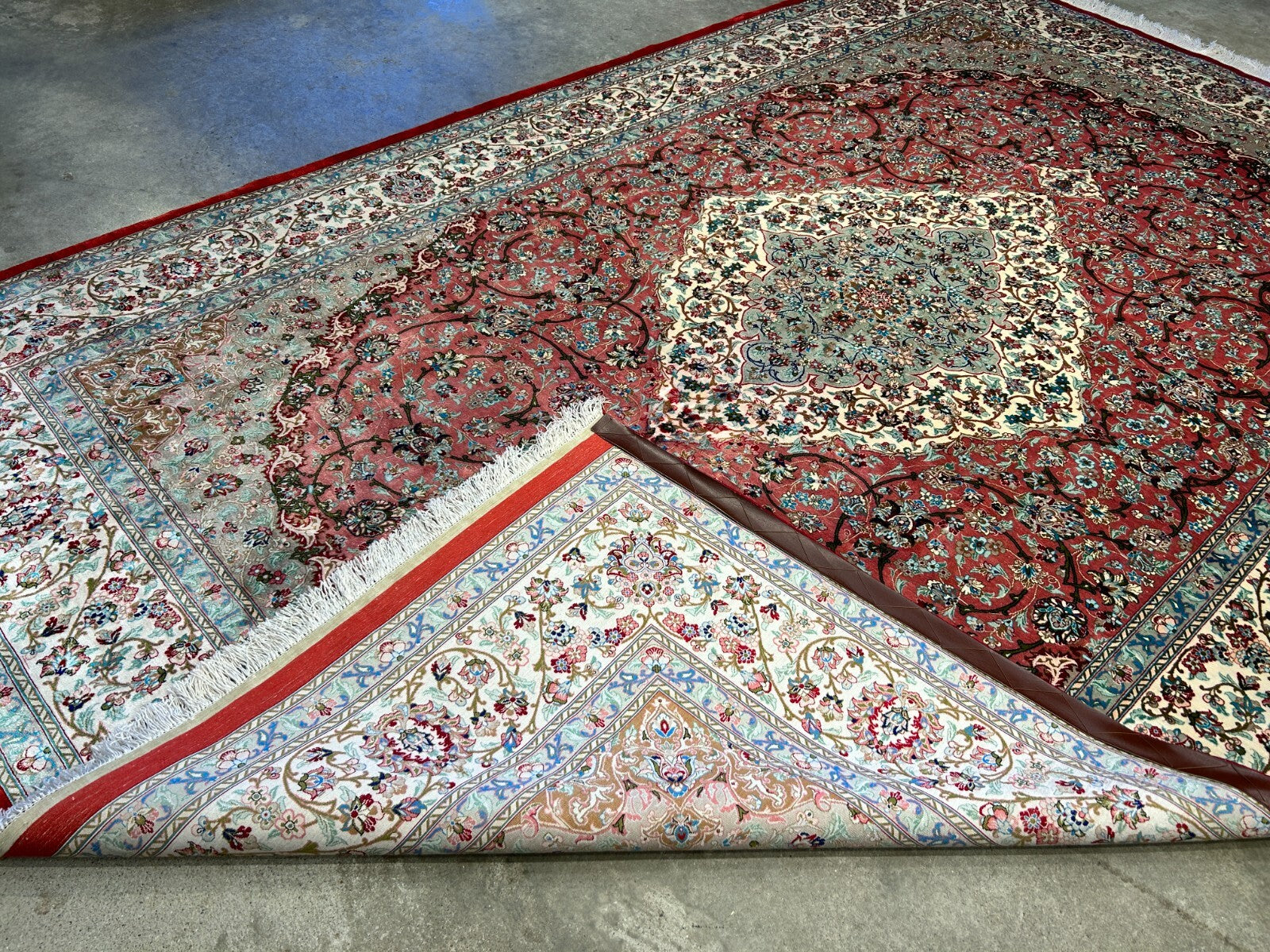 6'5"x9'5" Exquisite Hand-Knotted 100% Silk Qume Rug