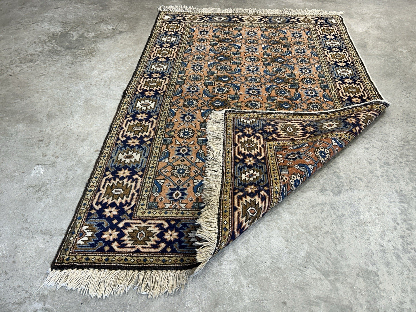 3’4”x5’2” Vintage Hand-Knotted 100% Wool Pile Bidjar Area Rug - Carpet