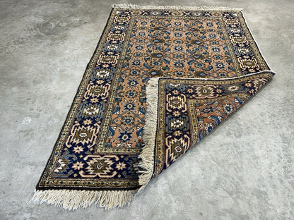 3’4”x5’2” Vintage Hand-Knotted 100% Wool Pile Bidjar Area Rug - Carpet