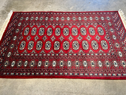 3'x5' Hand-Knotted 100% Wool Pile Bokhara Rug