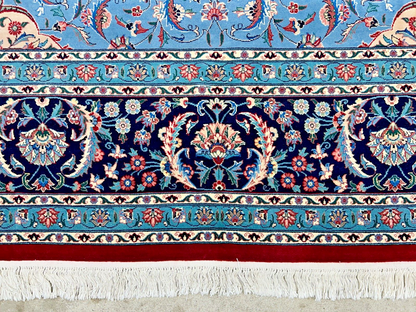 9'1" x 11'11" Very Fine Hand-Knotted 100% Wool Carpet - Tabrize Design Area Rug