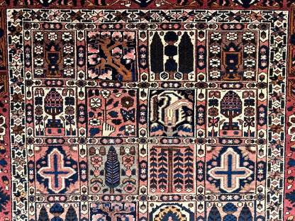 6'5"x9'8" Hand-Knotted 100% Lamb Wool Bakhtiarie Carpet - Area Rug