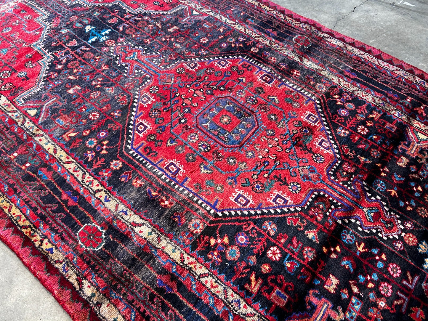 5'0" x 9'5" Hand-Knotted 100% Wool Pile Nahavande Area Rug - Carpet