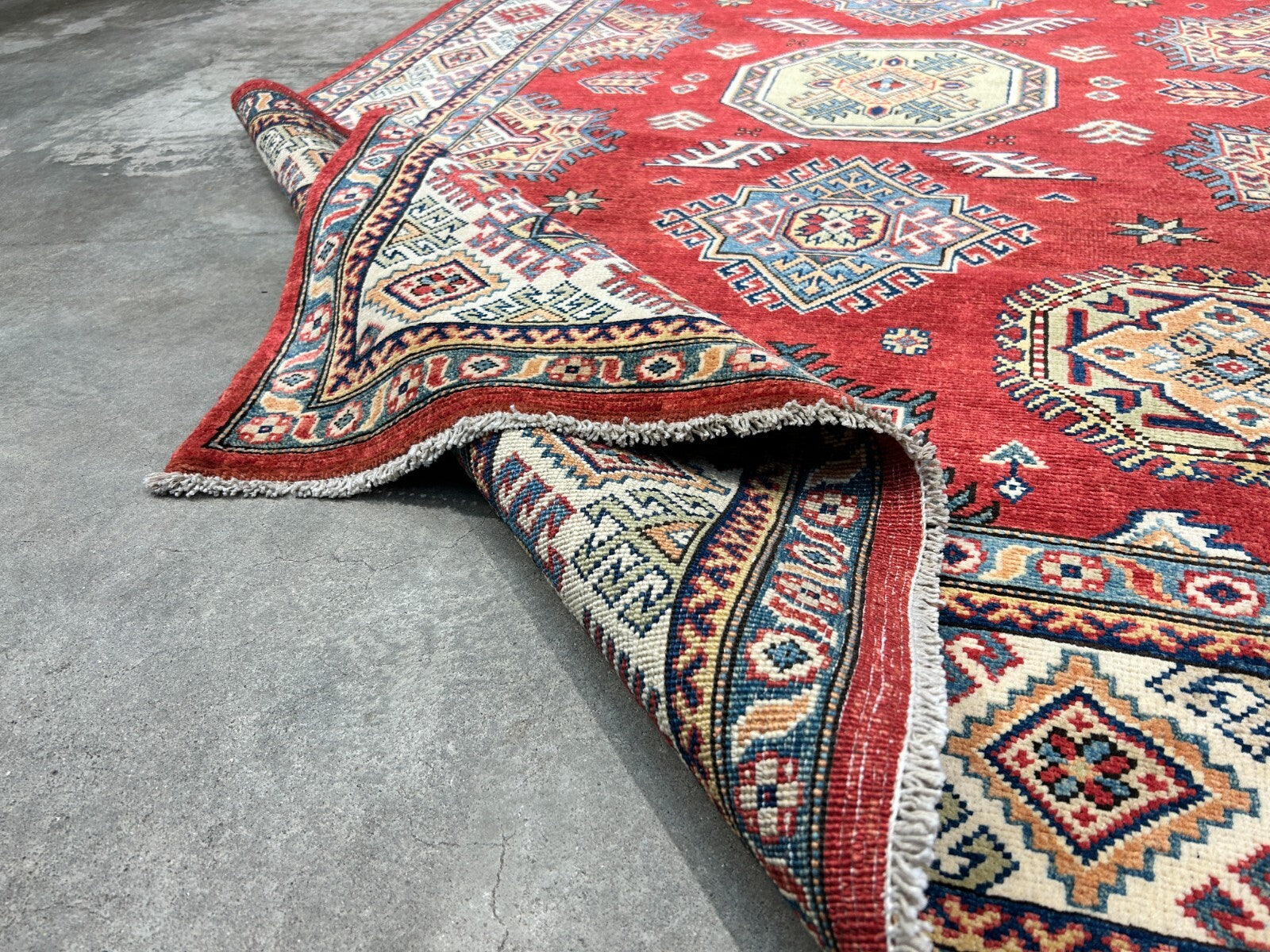 5'7"x7'10" Hand-Knotted 100% Wool Carpet - Fine Kazak Area Rug