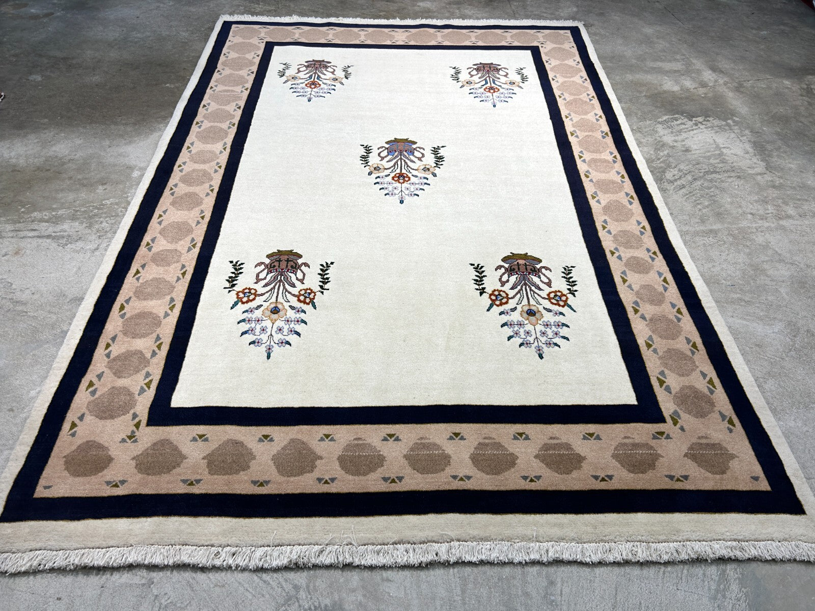 6'4"x9'5" Hand-Knotted 100% Wool Carpet - Gabeh Area Rug