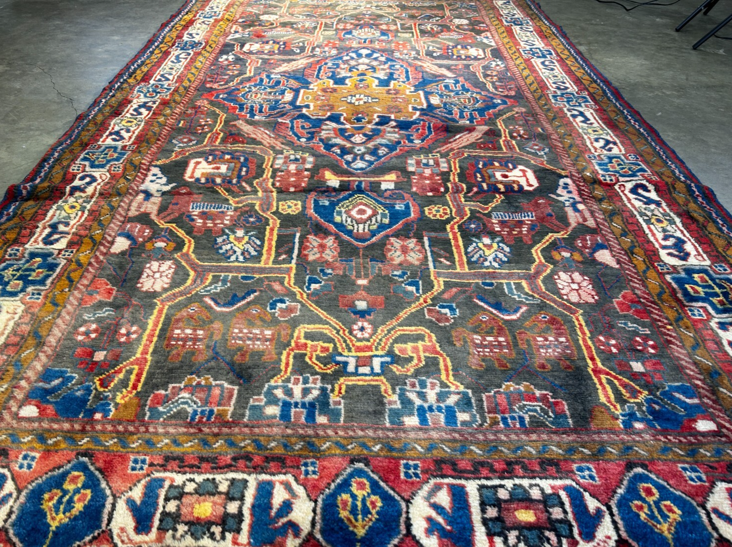 4'8" x 9'3" Hand-Knotted 100% Wool Pile Nahavande Area Rug - Carpet
