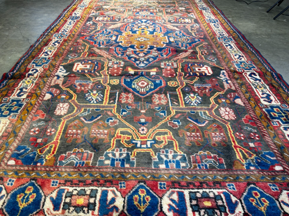 4'8" x 9'3" Hand-Knotted 100% Wool Pile Nahavande Area Rug - Carpet