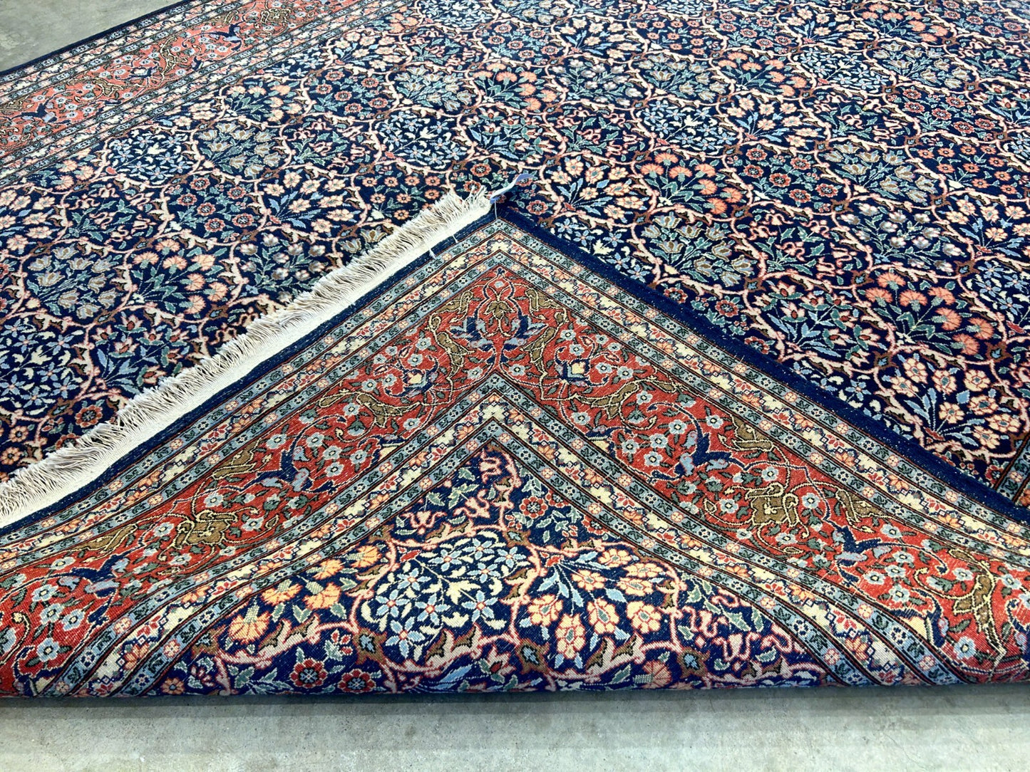 6'8"x9'9" Hand-Knotted 100% Wool Pile Hereke Carpet - Area Rug