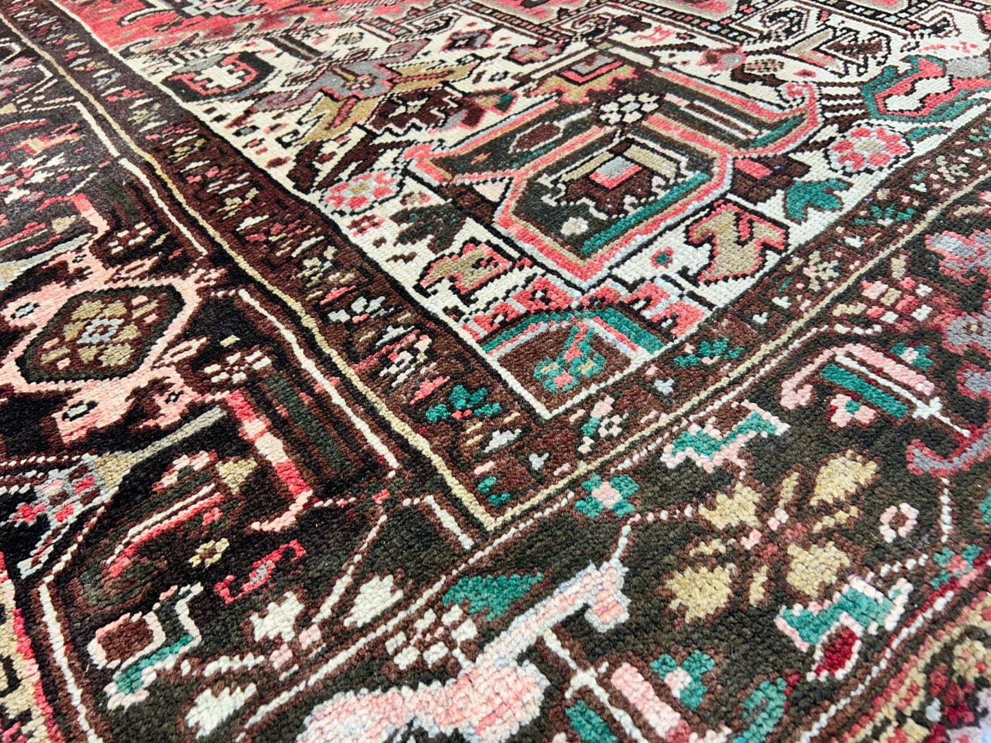 8'5"x11'10" Hand-Knotted 100% Wool Pile Herize Rug