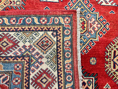 5'7"x7'10" Hand-Knotted 100% Wool Carpet - Fine Kazak Area Rug