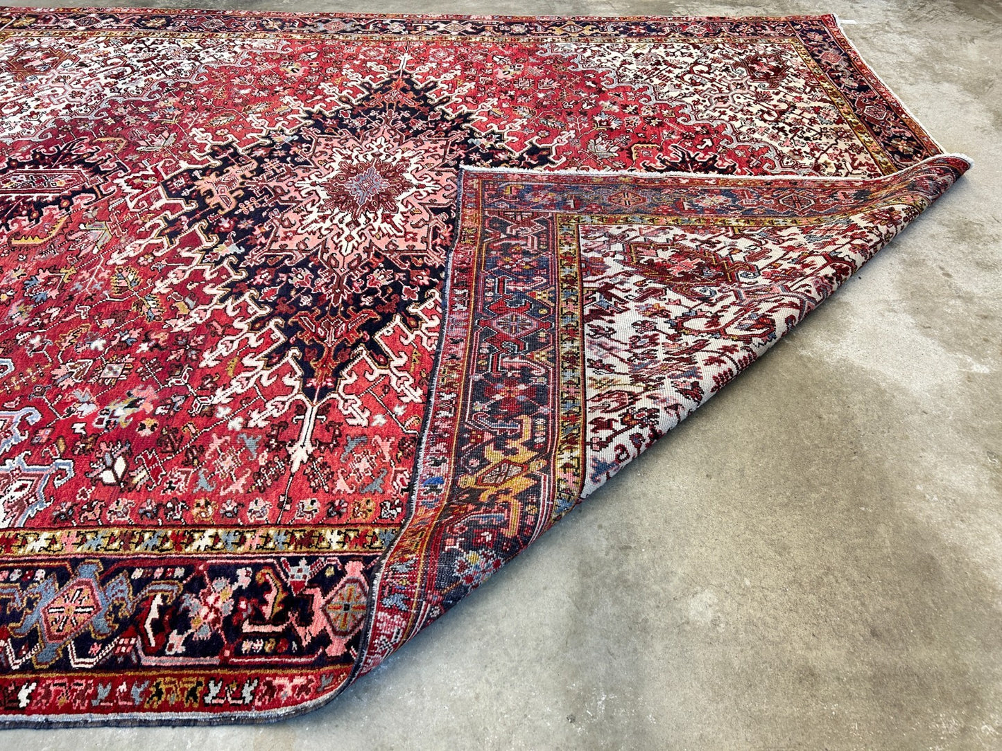 10'x12'4" Hand-Knotted 100% Lamb Wool Herize Carpet - Area Rug