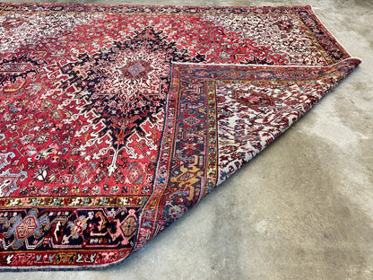 10'x12'4" Hand-Knotted 100% Lamb Wool Herize Carpet - Area Rug