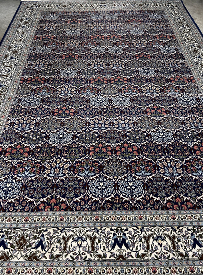 7'3"x10'10'' Hand-Knotted 100% Wool Pile Hereke Area Rug