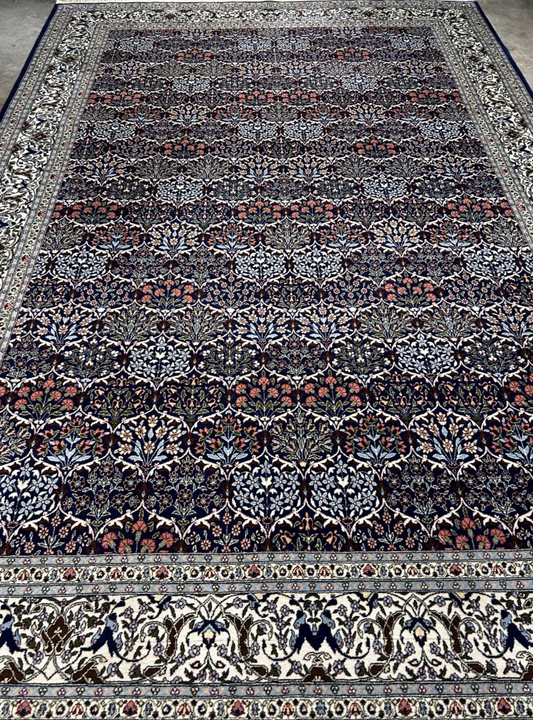 7'3"x10'10'' Hand-Knotted 100% Wool Pile Hereke Area Rug