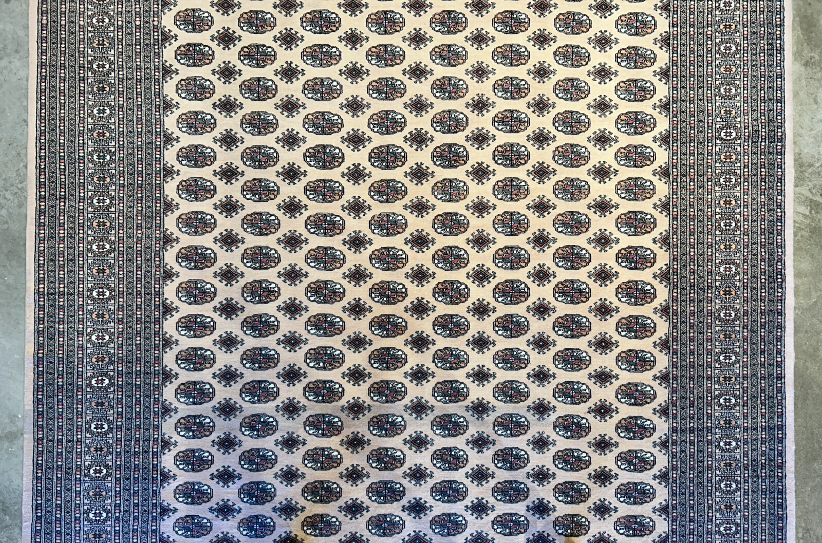 9'3"x12'6" Hand-Knotted 100% Wool Pile Bokhara Rug