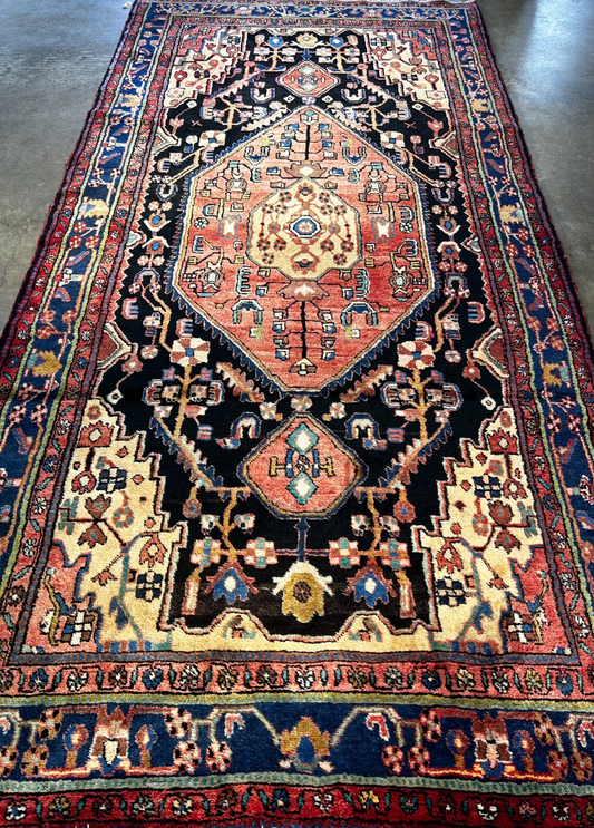 5'4" x 10'9" Hand-Knotted 100% Wool Pile Nahavande Area Rug - Carpet