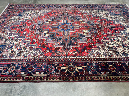 7'2"x10'1" Hand-Knotted 100% Wool Herize Carpet - Area Rug