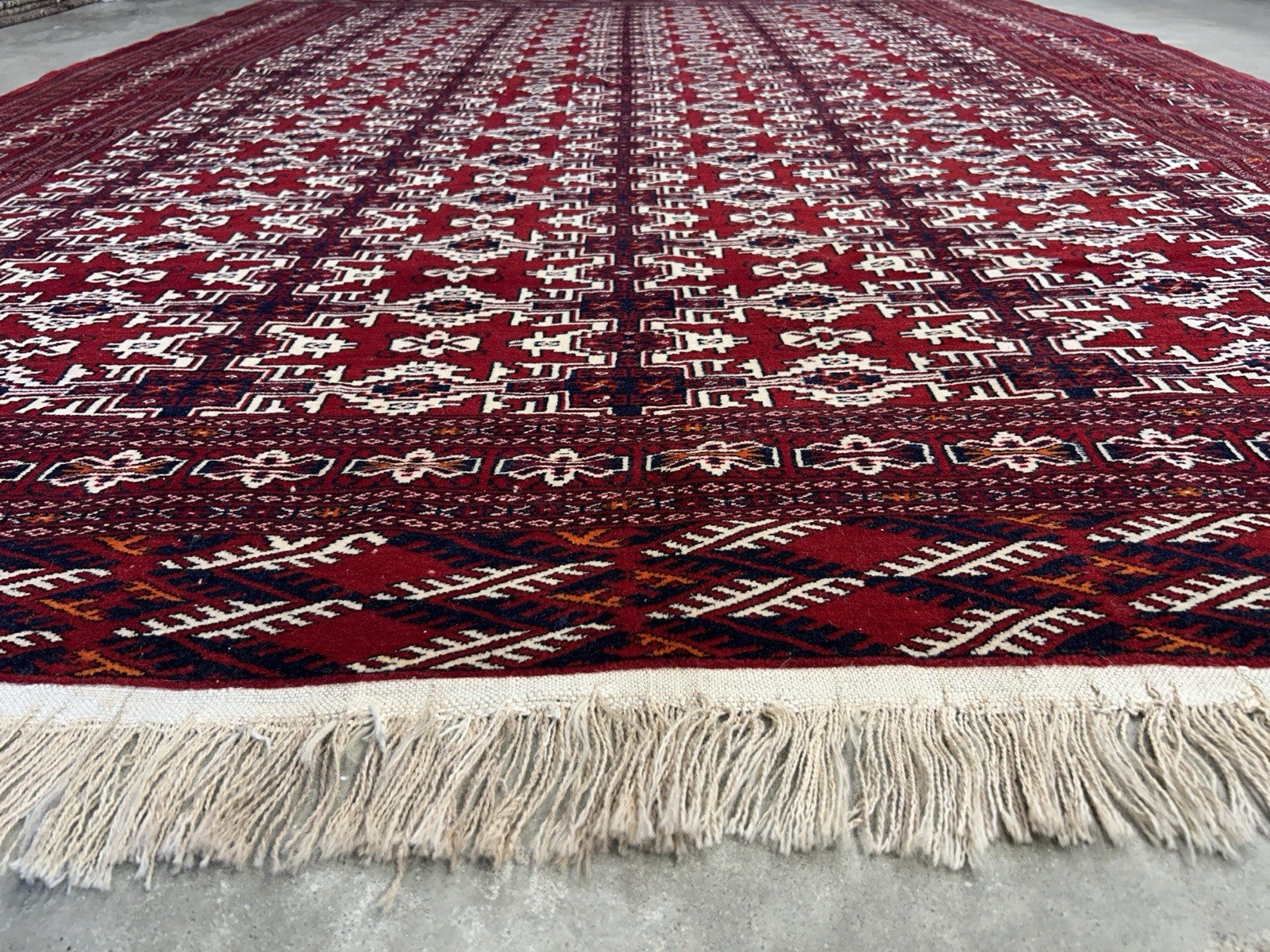 7’7”x10’ Hand-Knotted 100% Wool Pile Bokhara Area Rug - Carpet