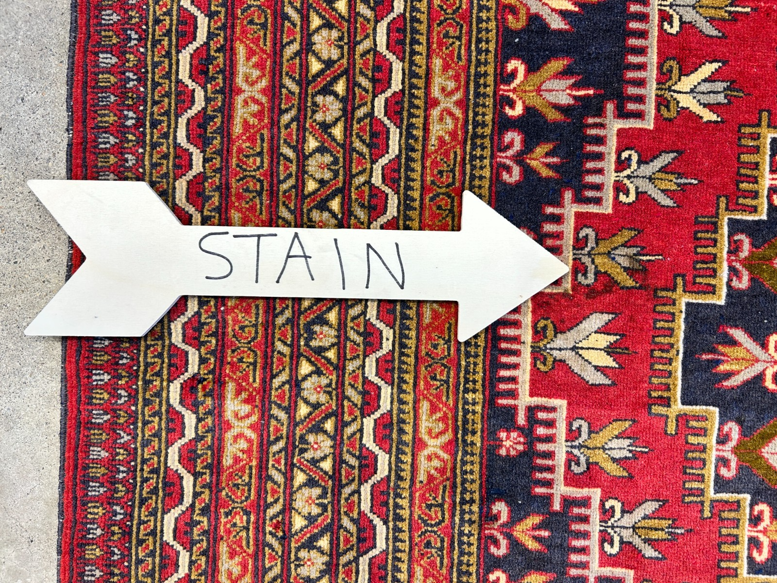 3'11"x6'3" Hand-Knotted 100% Wool Pile Geometric Rug