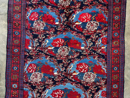 4'9" x 10'0'' Hand-Knotted 100% Lamb Wool Pile Sennehe Area Rug - Carpet