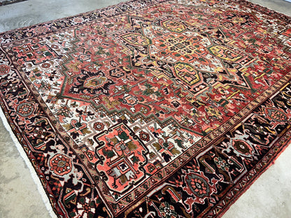 9'7"x12'8" Hand-Knotted 100% Lamb Wool Herize Carpet - Area Rug