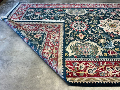 9'x12' Hand-Knotted 100% Wool Pile Oriental Rug
