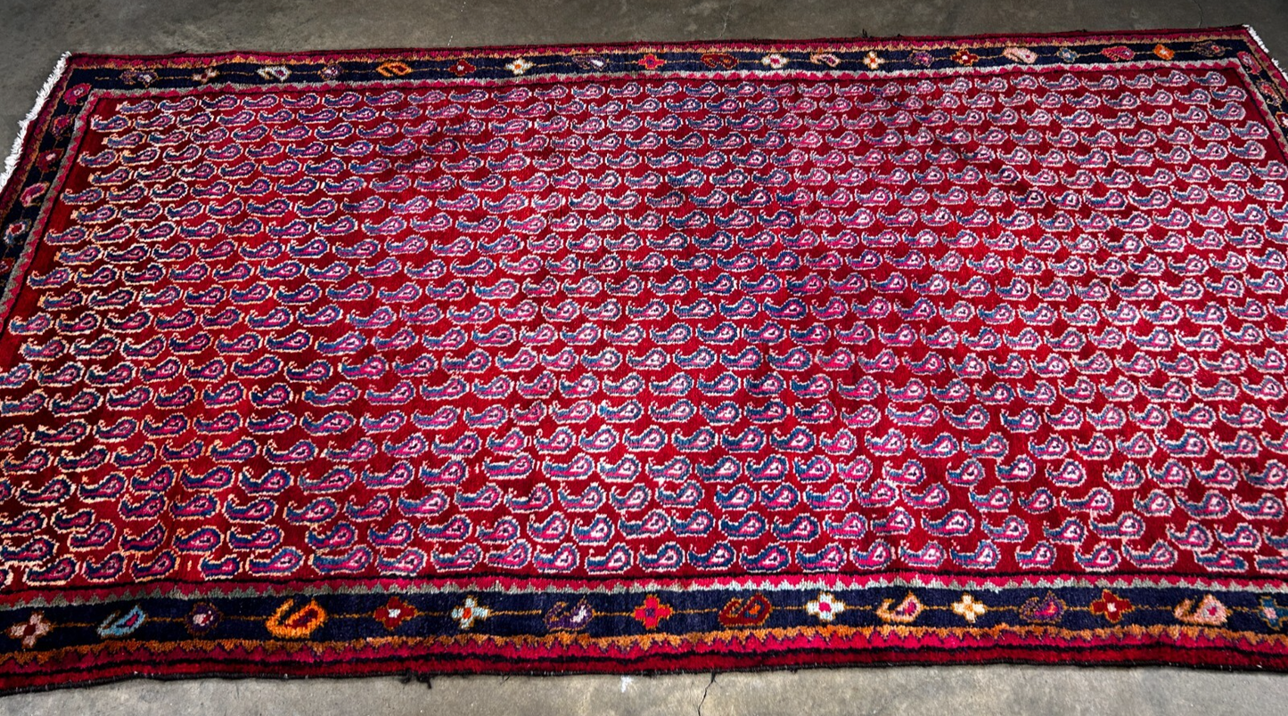 4'2" x 8'1" Hand-Knotted 100% Wool Carpet - Bidjare Area Rug