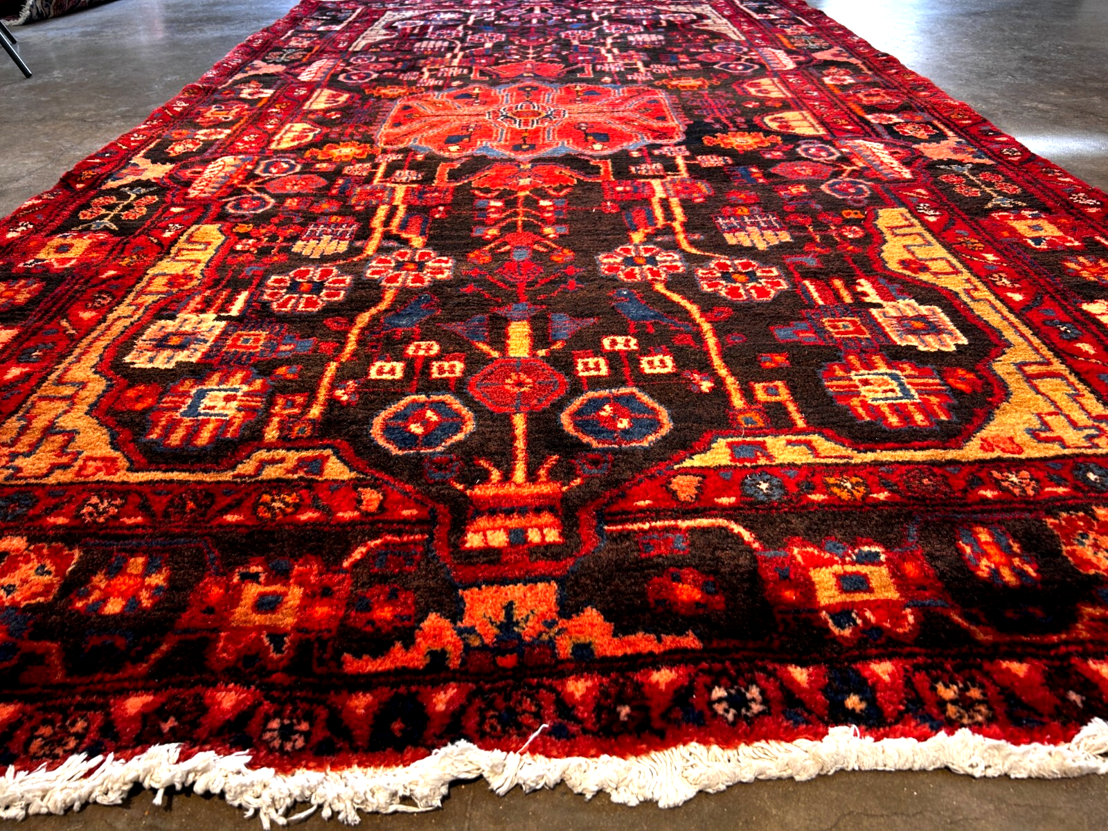 5'0" x 9'6" Hand-Knotted 100% Wool Pile Nahavande Area Rug - Carpet