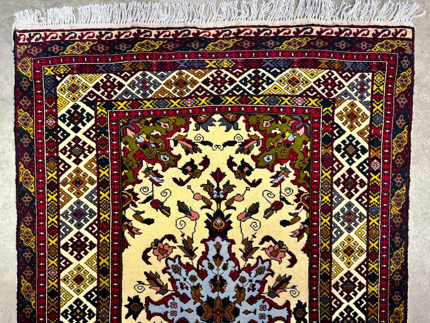 3'3"x4'9'' Hand-Knotted 100% Wool Afghan Medallion Area Rug