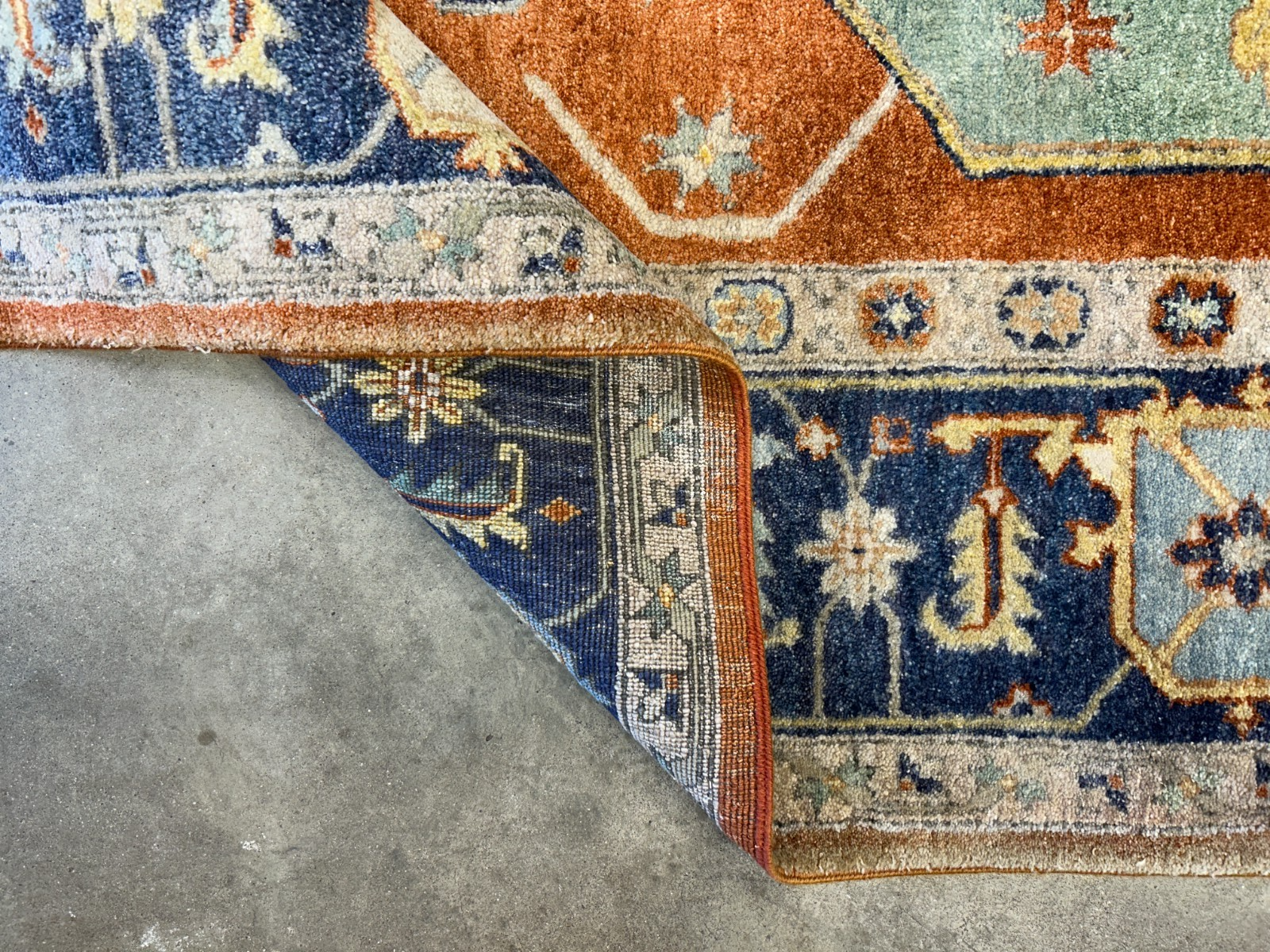 9'2"x11'11" Hand-Knotted 100%  Wool Pile IndoSerapi Rug