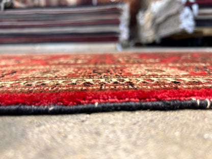 3'x4'2" Hand-Knotted 100% Wool Pile Turkaman Bokhara Rug