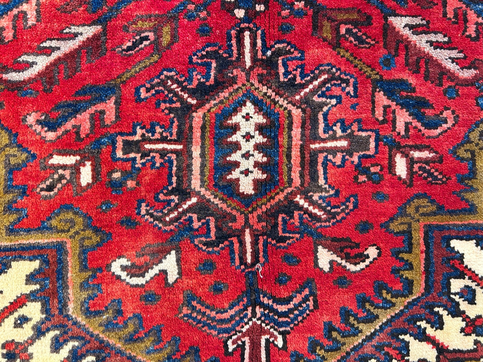 7'9"x11'2" Hand-Knotted 100% Wool Pile Herize Rug