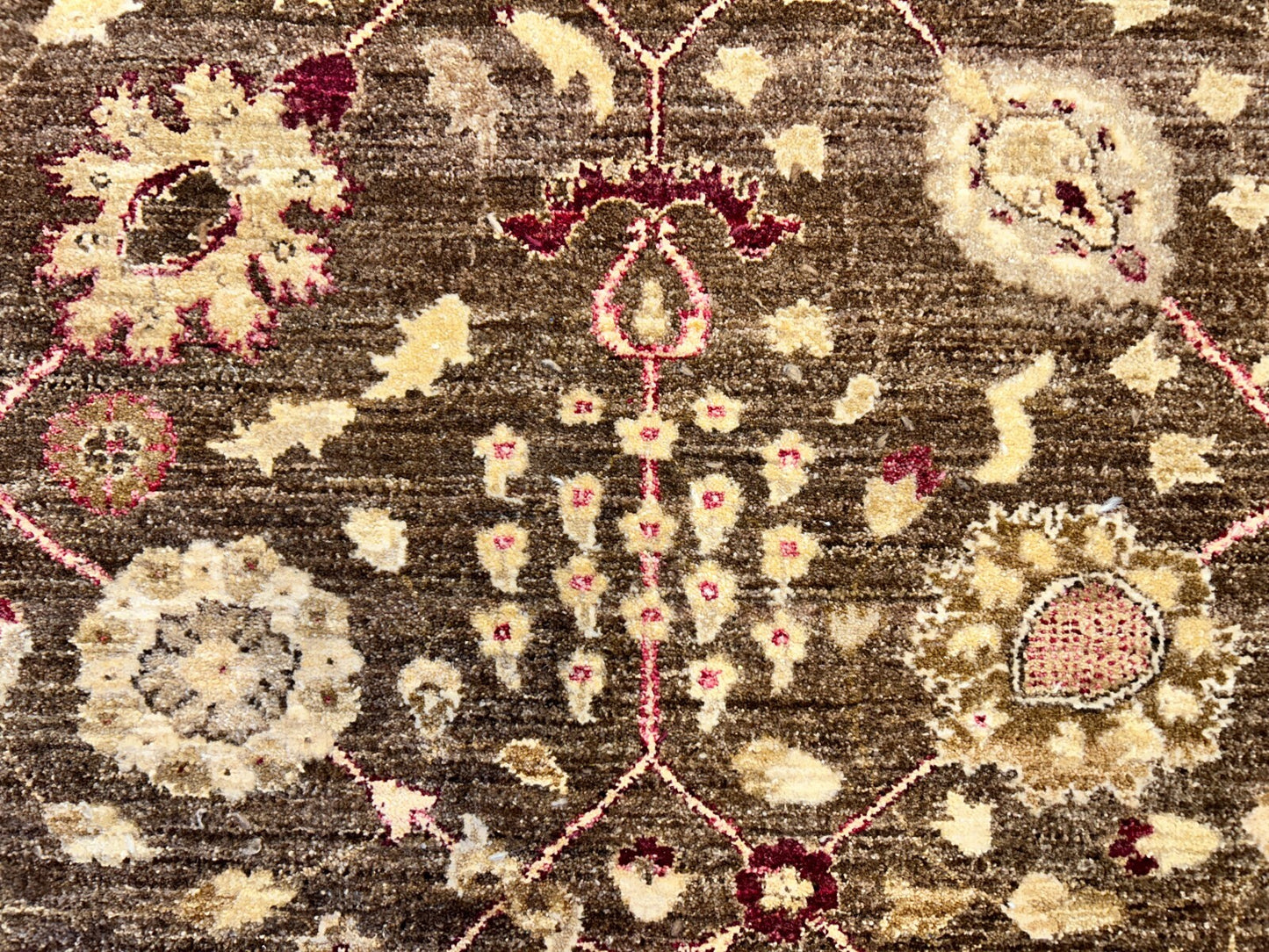 9'3"x12' Hand-Knotted 100% Wool Pile Agra Design Carpet - Area Rug