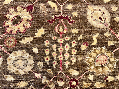 9'3"x12' Hand-Knotted 100% Wool Pile Agra Design Carpet - Area Rug