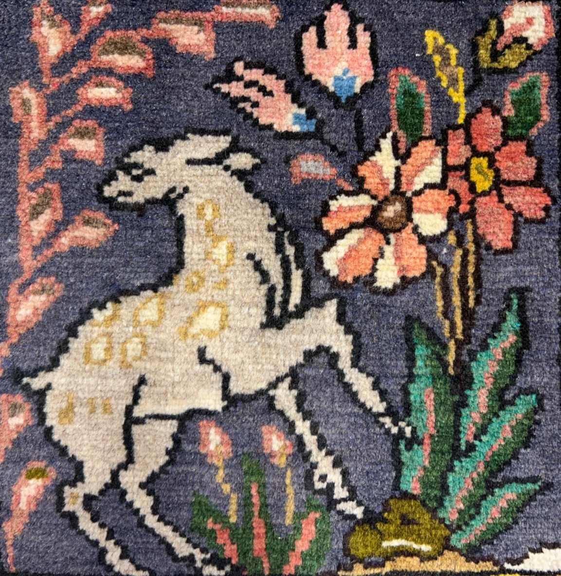 3'5"x5'2" Hand-Knotted 100% Wool Pile Bakhtiarie Area Rug - Carpet