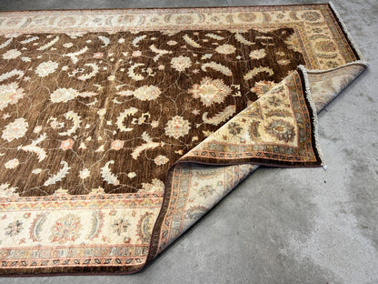 6'3"x9'7" Hand-Knotted 100% Wool Pile Peshawar Carpet - Area Rug
