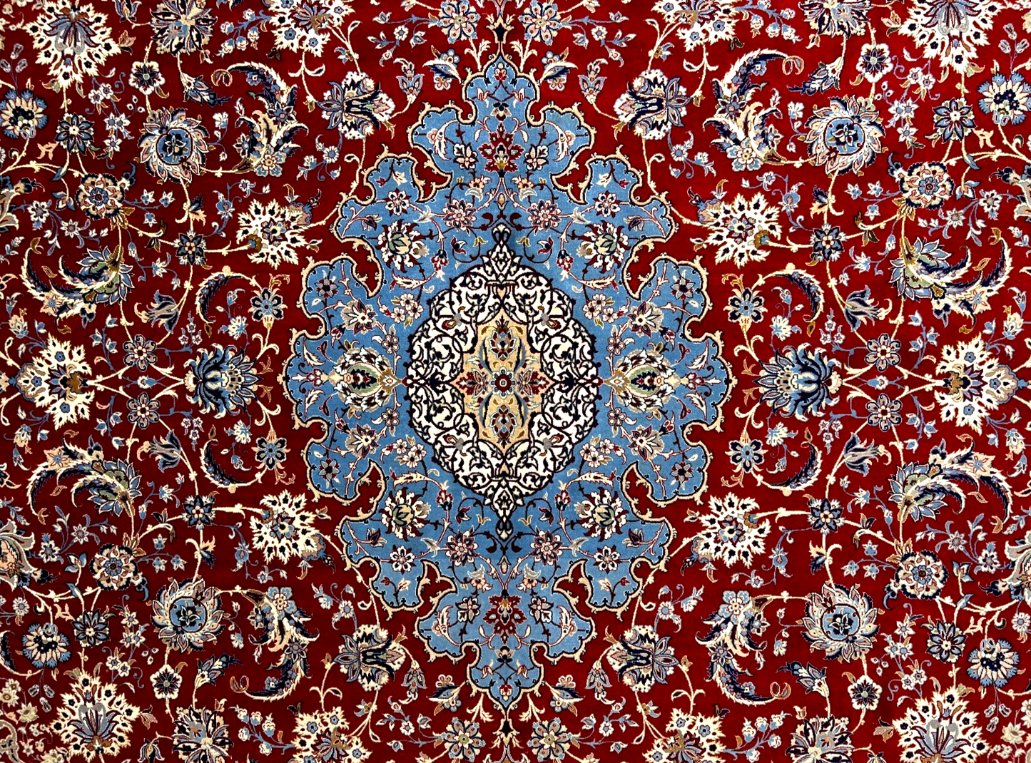 8'10"x12'4" Extra Fine Hand-Knotted Wool & Silk Isfahane Zolfaghari Rug