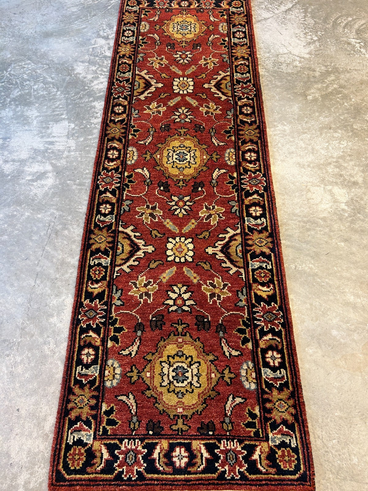 2'6"x8'1" Hand-Knotted 100% Wool Pile Runner Rug - Carpet