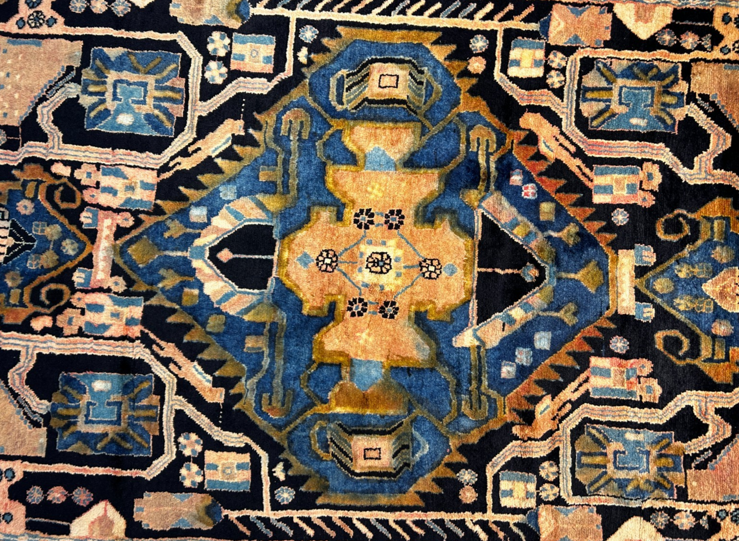 5'1" x 9'4" Hand-Knotted 100% Wool Carpet -  Hamadane Area Rug