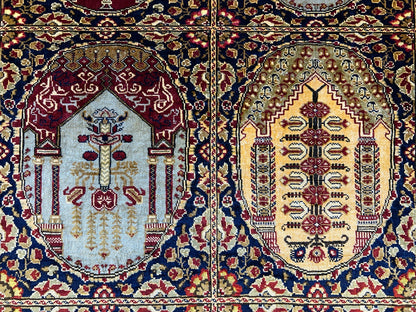 3'x4'5" Exquisite Fine Hand-Knotted 100% Silk Hereke Area Rug